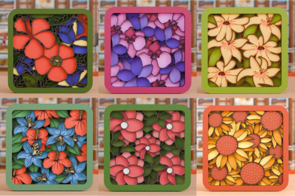 3D Flower SVG Laser Cutting Files for Creative Design Projects