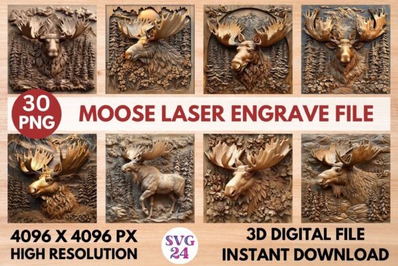 Bringing Nature’s Majesty to Your Laser Projects with High-Resolution Moose PNG Files