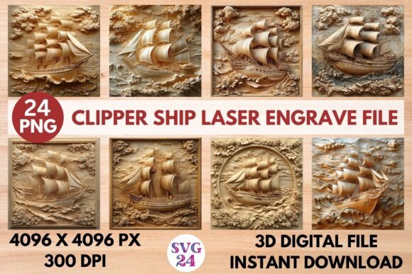 Clipper Ship Laser Engrave File: A Strategic Design Asset for Creative and Commercial Use