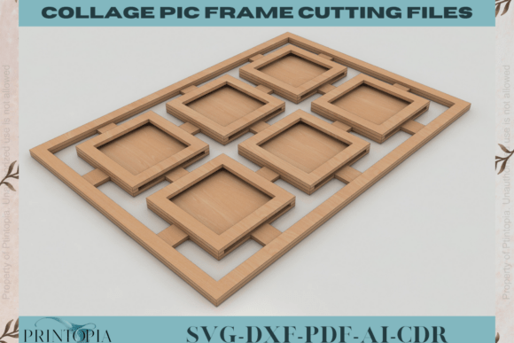 Collage Picture Frame for Laser Cutting 094