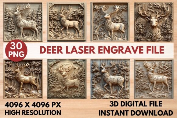 Deer Laser Engrave File