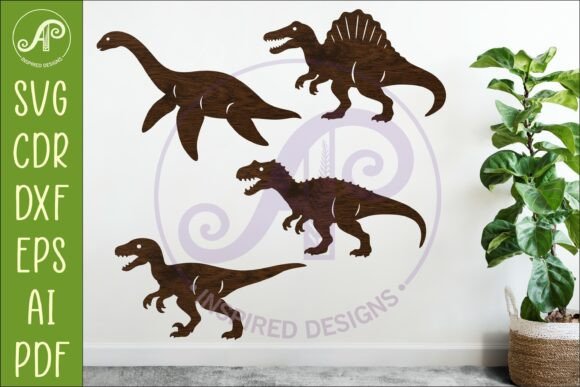 Dinosaur SVG Design for Laser Cutting 3: A Creative Tool with Prehistoric Flair
