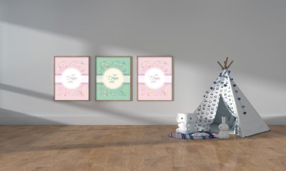 Enhancing Creativity and Branding with Modern Kids Bedroom Empty Frame Mockups