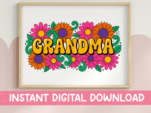 Grandma Floral Bubble SVG: A Retro-Inspired Design for Modern Creations