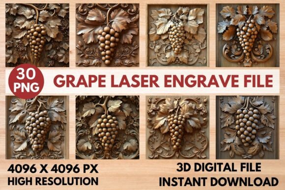 Grape Laser Engrave File