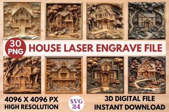 House Laser Engrave File: Elevating Home Decor and Creative Workflows with Precision Digital Assets