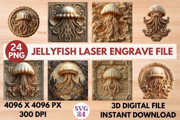 Jellyfish Laser Engrave File – A Versatile Design Asset