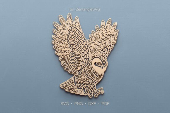 Modern Design with Owl SVG Paper Cut Laser Cutting