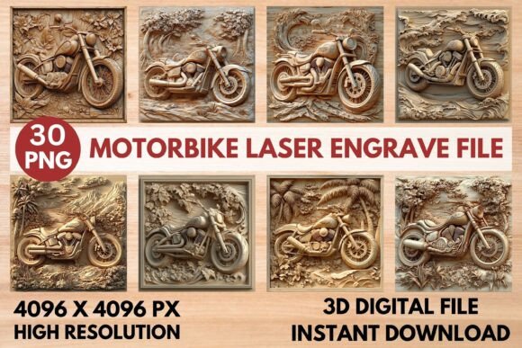 Motorbike Laser Engrave File