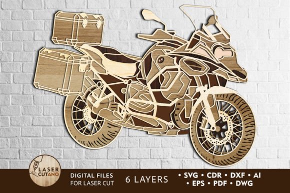 MOTORCYCLE Laser Cutting Wood Wall Art
