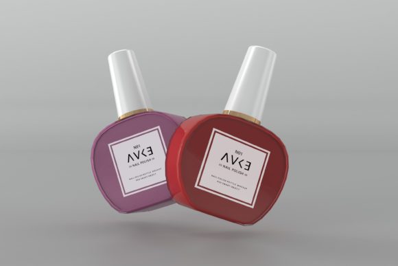 Nail Polish Two Bottle Mockup for Stunning Visuals