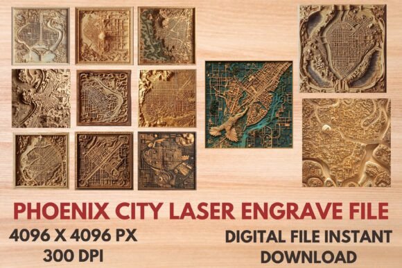 Phoenix City Laser Engrave File – High-Quality Designs for Custom Projects
