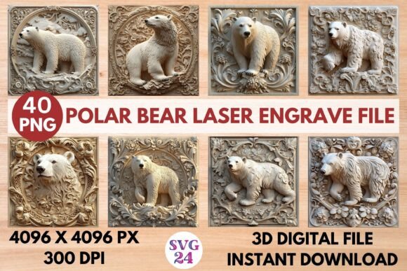 Polar Bear Laser Engrave File: Creative Possibilities for Modern Designers