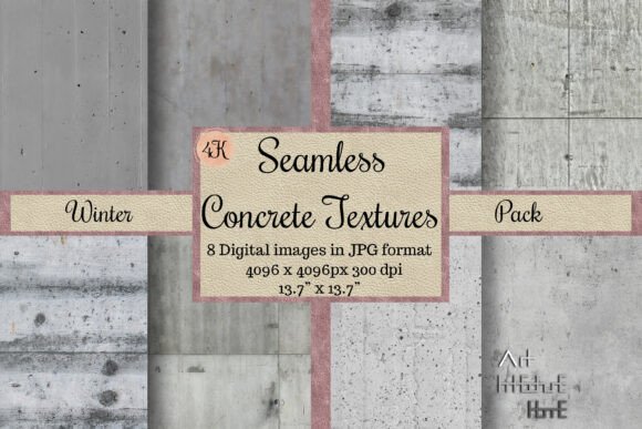 Seamless Winter Color Concrete Textures