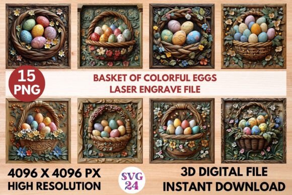 Transforming Digital Art into Tactile Masterpieces: The Ultimate Guide to the Basket of Colorful Eggs Laser Engrave File