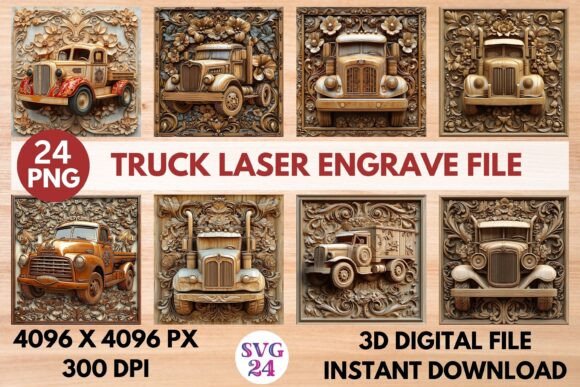 Truck Laser Engrave File – Premium Design for Creative Projects