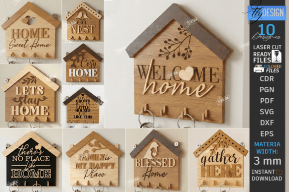 Wall Key Holders Laser Cut Bundle CNC: A Smart Addition to Modern Workflows and Home DΓ©cor