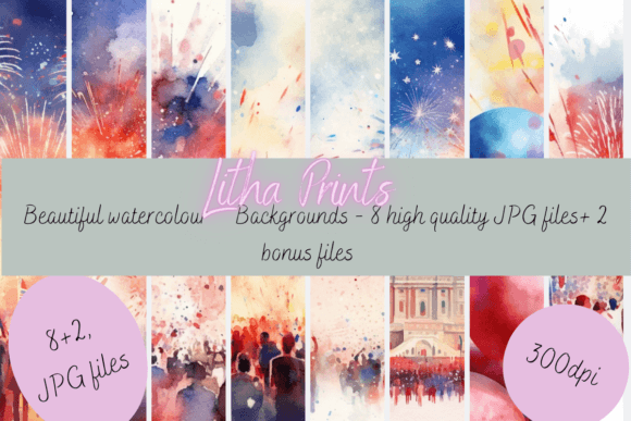 Watercolour 4th July Backgrounds: A Strategic Tool for Creative and Professional Projects